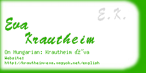 eva krautheim business card